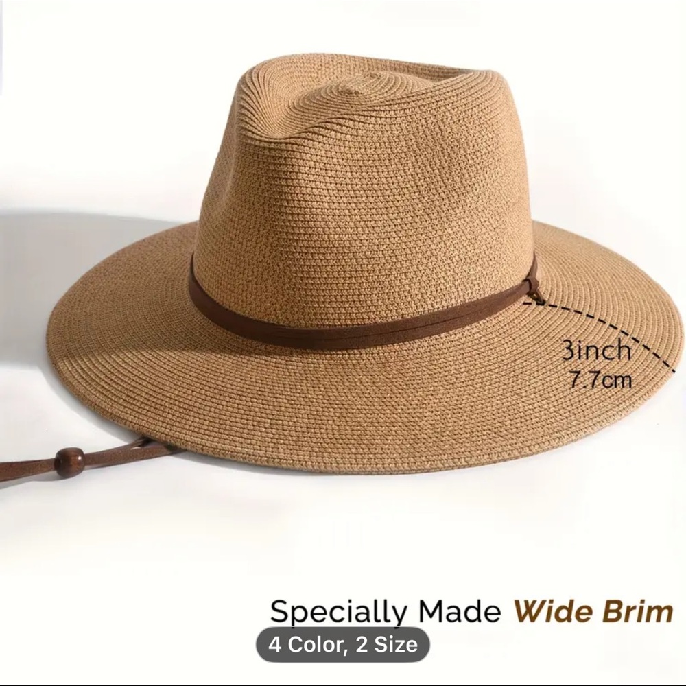 Women's Tan Wide Brim Hat